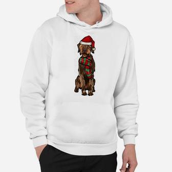Xmas Wirehaired Pointing Griffon Santa Claus Ugly Christmas Sweatshirt Hoodie | Crazezy