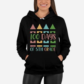 100 Days Of 5Th Grade School Kids Happy 100 Days Of School Women Hoodie | Crazezy CA