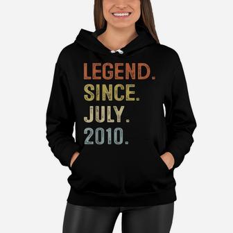 11Th Birthday Gift 11 Years Old Legend Since July 2010 Boys Women Hoodie | Crazezy UK