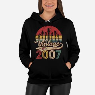 14Th Bday Gift Boys Girls Vintage 2007 Retro 14 Years Old Women Hoodie | Crazezy