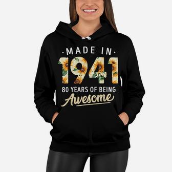 80 Years Old Girl Gifts 80Th Birthday Made Born 1941 Women Women Hoodie | Crazezy DE