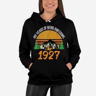 95 Years Of Being Awesome 1927 95Th Birthday Boys Girls Women Hoodie | Crazezy