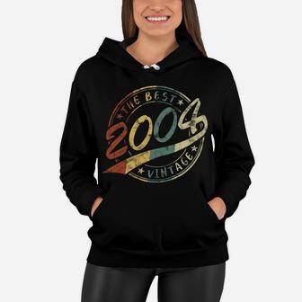 Best Vintage Born 2004 Boy Or Girl Birthday Sweatshirt Women Hoodie | Crazezy