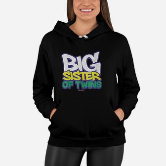 Big Girls' Big Sister Of Twins Women Hoodie | Crazezy