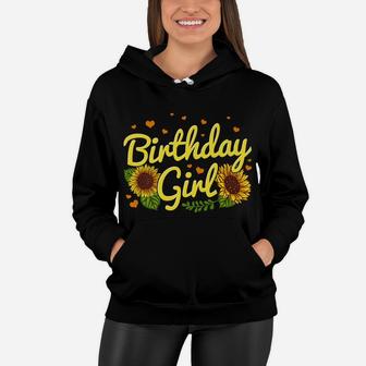 Birthday Girl Sunflower Birthday Party Family Matching Women Hoodie | Crazezy UK
