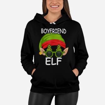 Boyfriend Elf Matching Couples Christmas Girlfriend Gift Women Hoodie | Crazezy UK