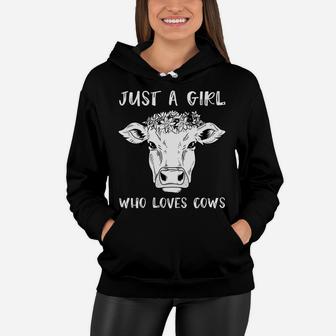 Cow Farmer - Just A Girl Who Loves Cows Women Hoodie | Crazezy DE