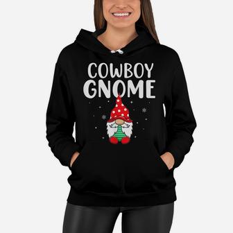 Cowboy Gnome Funny Christmas Matching Family Pajama Women Hoodie | Crazezy