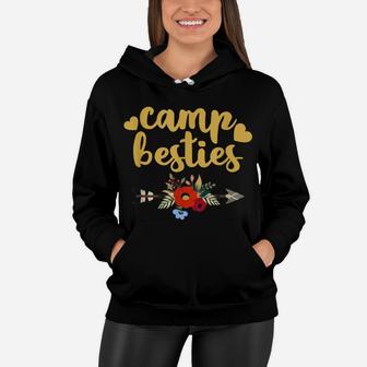 Cute Camp Besties Shirt Camping Best Friend Camper Gift Girl Women Hoodie | Crazezy