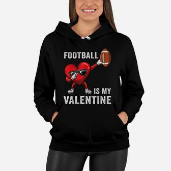 Cute Football Lover Heart Dabbing Valentines Day Boys Gift Women Hoodie | Crazezy UK