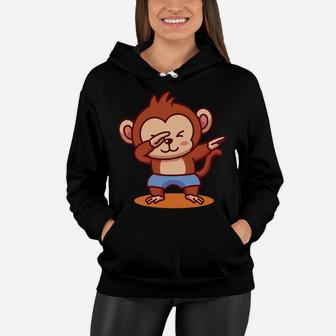 Cute Kids Monkey Dabbing Women Hoodie | Crazezy CA