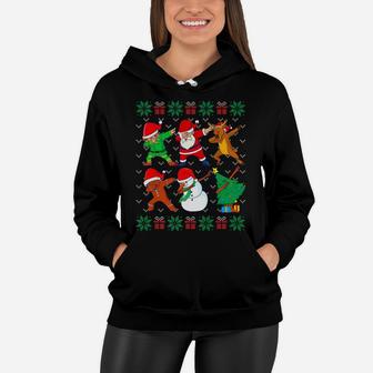 Dabbing Christmas Ugly Xmas Sweater Santa Dab Squad Kids Boy Women Hoodie | Crazezy