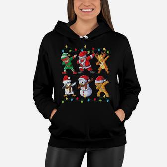 Dabbing Santa Elf Friends Christmas Kids Boys Men Xmas Gifts Sweatshirt Women Hoodie | Crazezy DE