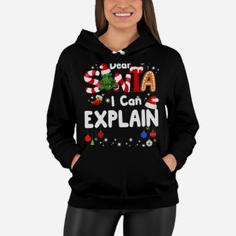 Dear Santa I Can Explain Funny Christmas Gifts Boys Kids Women Hoodie | Crazezy DE