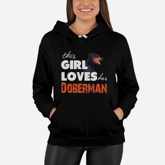 Dieses Mädchen Liebt Ihr Dobermann 04Juli Frauen Hoodie - Seseable