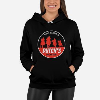 Dutchs Gang Red Horse And Cowboy Adventure Women Hoodie | Crazezy CA