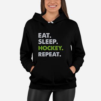 Eat Sleep Hockey Repeat Boys Gift For Hockey Lover Youth Women Hoodie | Crazezy AU