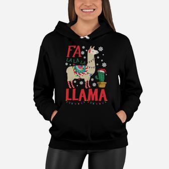 Fa La La Llama Xmas Women Men Kids Gift Llama Christmas Sweatshirt Women Hoodie | Crazezy CA