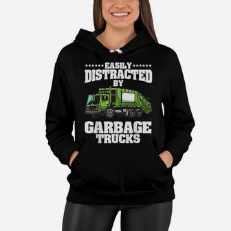 Funny Garbage Trucks Design Kids Men Women Trash Truck Lover Women Hoodie | Crazezy