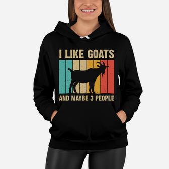 Funny Goat Art For Men Women Kids Farming Goat Lover Stuff Sweatshirt Women Hoodie | Crazezy UK
