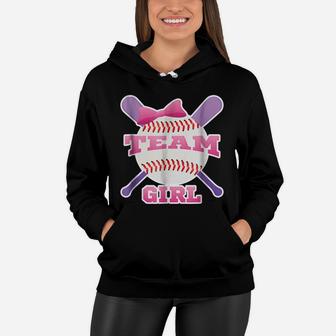Gender Reveal Party | Team Girl, Pink Baseball T Shirt Women Hoodie | Crazezy CA