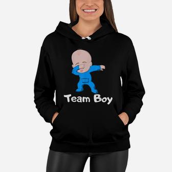 Gender Reveal Party Team Boy Dabbing Baby Women Hoodie | Crazezy DE