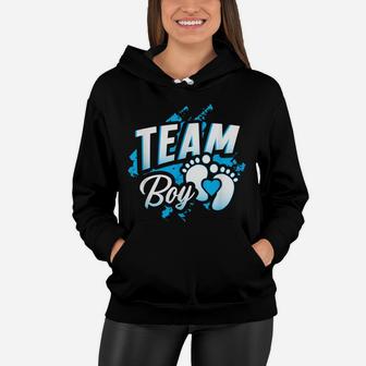 Gender Reveal Team Boy Baby Shower Party Gift Pink Blue Day Women Hoodie | Crazezy