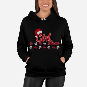 Girl Claus Matching Family Christmas Pajamas Gifts Women Hoodie | Crazezy