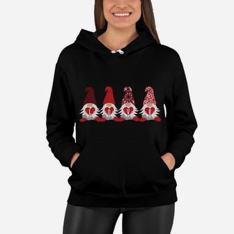 Gnome Valentine's Day Gift Love Hearts Cute Gift For Girls Women Hoodie | Crazezy AU