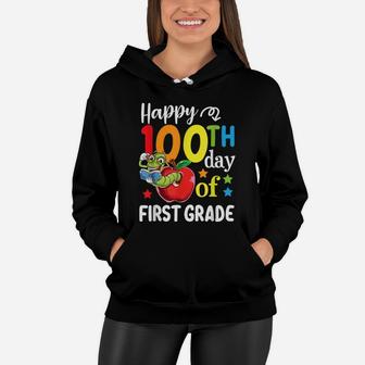 Happy 100Th Day Of First Grade Shirt For Girl Boy & Teacher Women Hoodie | Crazezy