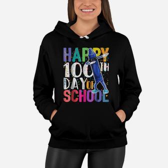 Happy 100Th Day Of School Dabbing Crayon Shirt Kids Gift Women Hoodie | Crazezy