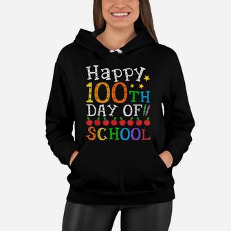 Happy 100Th Day Of School Shirt For Teacher & Kid Women Hoodie | Crazezy