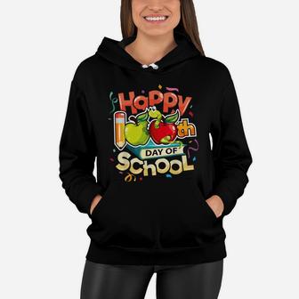 Happy 100Th Day Of School Shirt For Teachers Kids 100 Days Women Hoodie | Crazezy UK