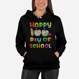 Happy 100Th Day Of School Teacher Or Student Kids Funny Gift Women Hoodie | Crazezy AU