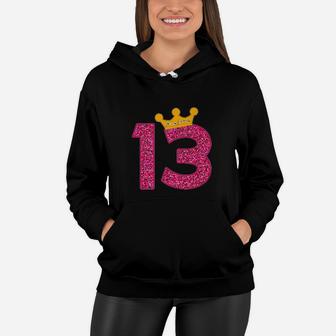 Happy Birthday Girls 13Th Party 13 Years Old Bday Women Hoodie | Crazezy