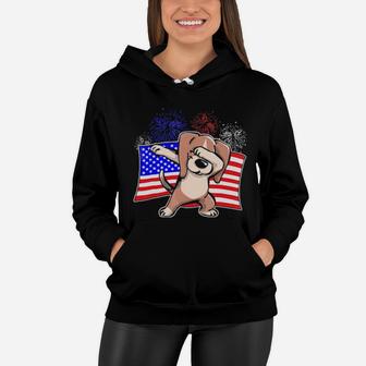 Independence Day Dabbing Beagle 4Th Of July Kids Women Hoodie - Monsterry
