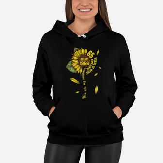 January Girls 1956 Sunflower Gift 65 Years Old Made In 1956 Women Hoodie | Crazezy AU
