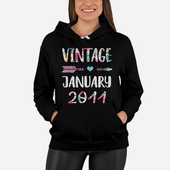 January Girls 2011 Birthday Gift 10 Years Old Made In 2011 Women Hoodie | Crazezy AU