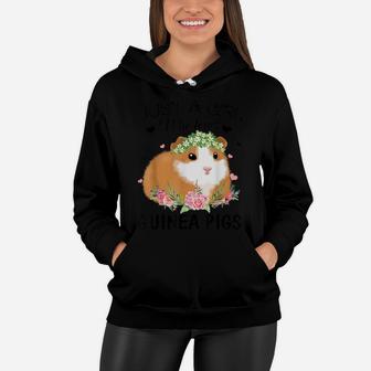 Just A Girl Who Loves Guinea Pigs Shirt Animal Lover Gift Women Hoodie | Crazezy DE