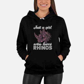 Just A Girl Who Loves Rhino Women Hoodie | Crazezy AU