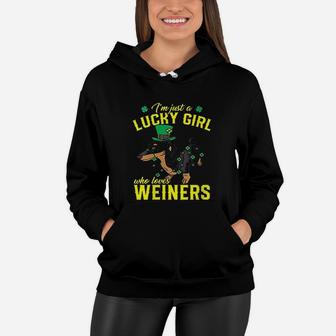 Just A Girl Who Loves Weiners Dog Women Hoodie | Crazezy CA