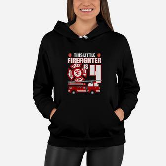 Kids 4 Year Old Firefighter Birthday Party Fire Truck 4Th Gift Women Hoodie | Crazezy UK