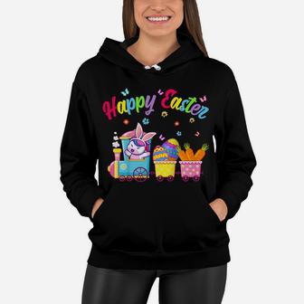 Kids Cute Unicorn Easter Day Bunny Ear Egg Hunt Train Kids Outfit Women Hoodie | Crazezy CA