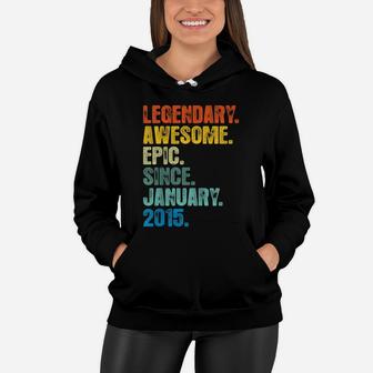 Kids Epic Since January 2015 5Th Birthday Gift 5 Yrs Old Women Hoodie | Crazezy DE