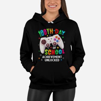 Kids Happy 100Th Day Of School For Kids Video Games Gift Women Hoodie | Crazezy AU