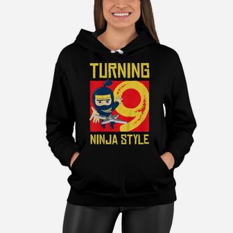 Kids Kids Birthday Shirt 9 - 9 Year Old Ninja Birthday Gift Women Hoodie | Crazezy