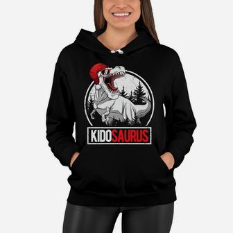 Kids Santa Kidosaurus Shirt For Kids Matching Christmas T-Rex Boy Women Hoodie | Crazezy CA