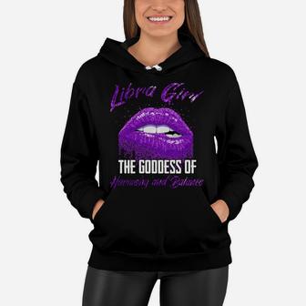 Libra Girl The Goddess Of Harmony And Balance Libra Sign Sweatshirt Women Hoodie | Crazezy