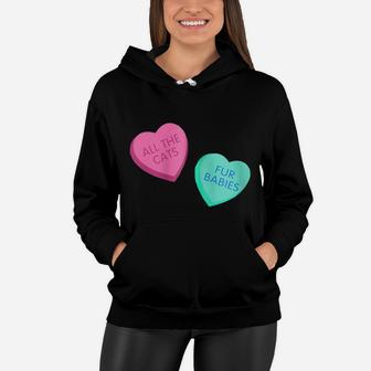Love Cats Conversation Hearts Funny Gift For Women And Girls Zip Hoodie Women Hoodie | Crazezy AU