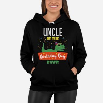 Mens Uncle Dinosaur Hilarious Birthday Boy Uncle Gifts Funny Women Hoodie | Crazezy DE